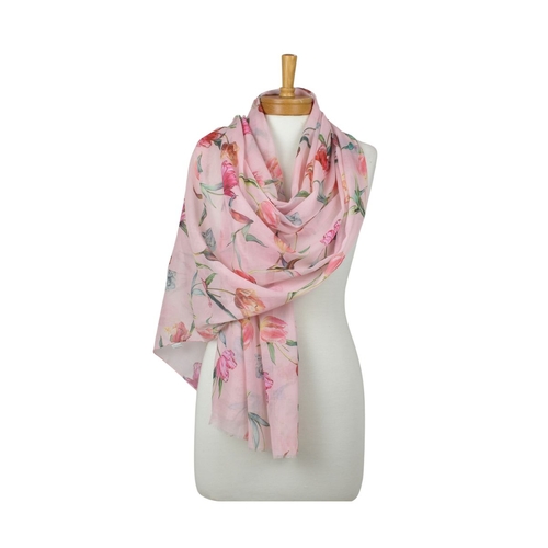 Pink: Tulip Garden Scarf