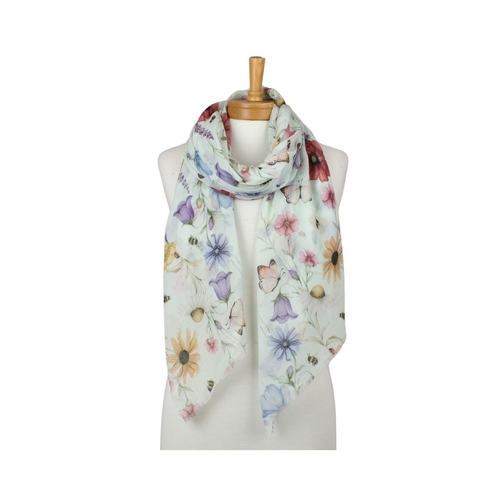 Mint: Butterflies, Bees, Flowers Scarf