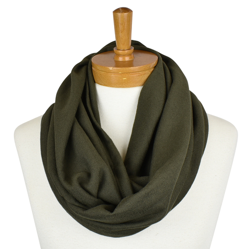 THSSN1080 Army Green: Plain Jersey Snood