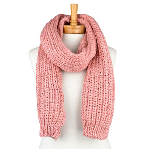 THSSN1108S: Sweet Pink: Plain Knit Scarf