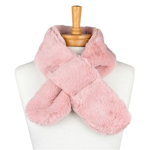THSSN1116: Dusty Pink: Soft Fur Collar
