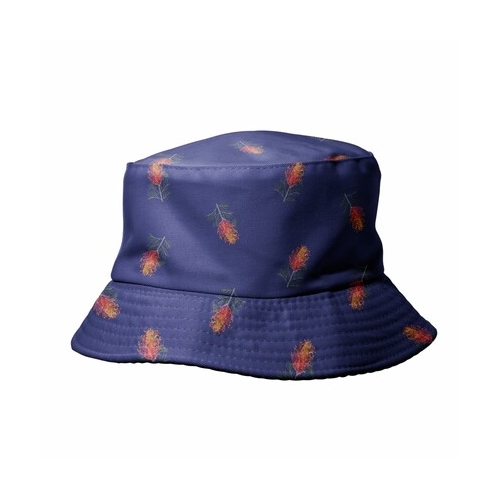 AGCH1001: Navy: Grevillea Reversible Bucket Hat
