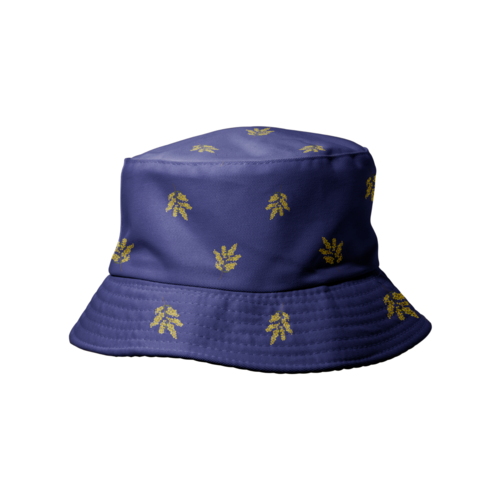AGCH1008: Navy: Golden Wattle Reversible Bucket Hat