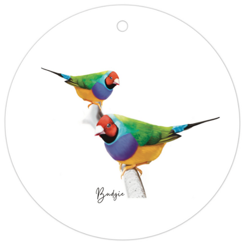 AGCTA1015: Gouldian Finch Bird Gift Tag