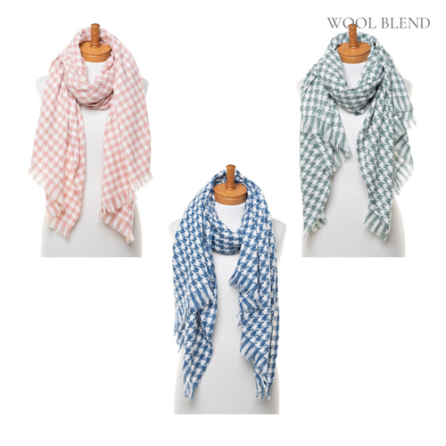 THSAP1134: (3 pcs) Houndstooth Scarf Pack
