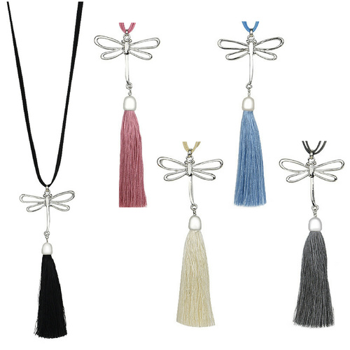THSAP1274: (10 pcs) Assorted Pack: Dragonfly Pendant Necklaces
