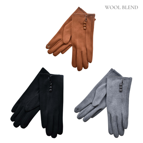 THSAP1318: (4pairs) Three Buttons Gloves Pack