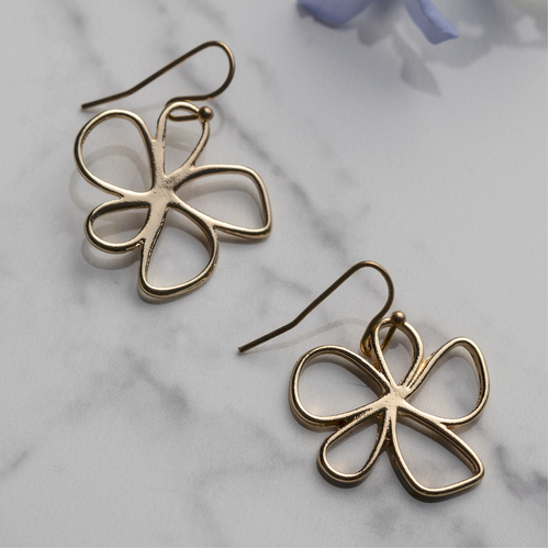 THSE1058: Gold: Floral Earrings