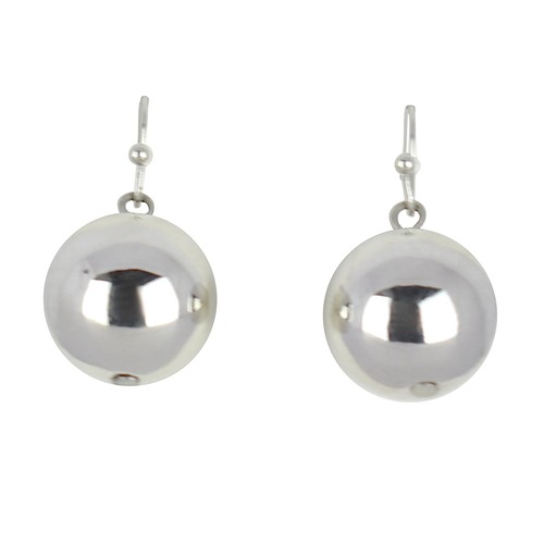 THSE1062: Silver: Round Ball Earrings