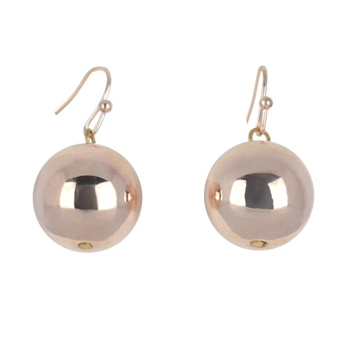 THSE1063: Rose Gold: Round Ball Earrings