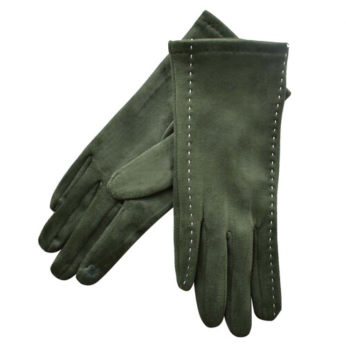 THSG1046: Olive: Stitching Pattern Gloves