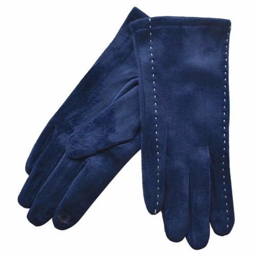 THSG1047: Navy: Stitching Pattern Gloves