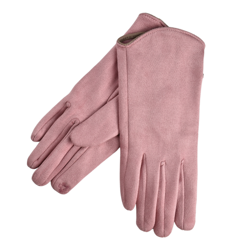 THSG1087: Pink: Curved Trim Gloves