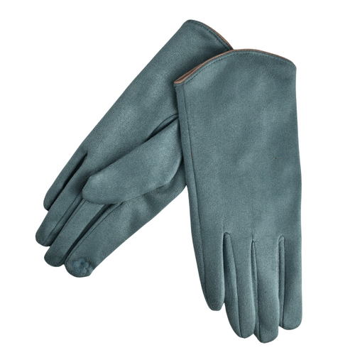 THSG1088: Teal: Curved Trim Gloves