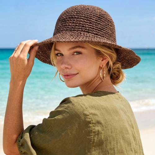 Brown: Foldable Shapeable Sun Hat