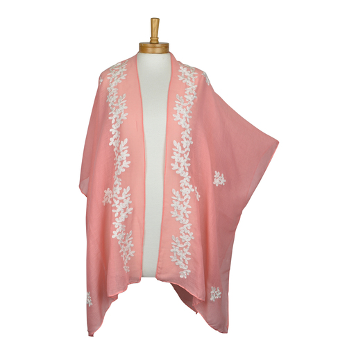 THSK1038: Coral: Dewberry Kimono Jacket