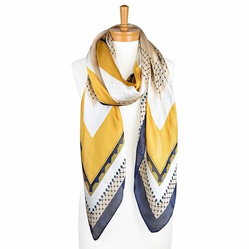 THSS2340: Golden Yellow: Patterned Scarf