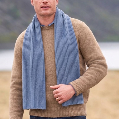 THSS2616: Egyptian Blue: Rib Scarf