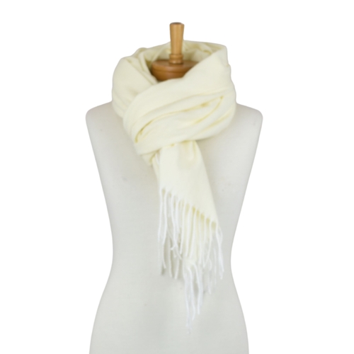 THSS2831: Ivory: Luxe Soft Plain Scarf