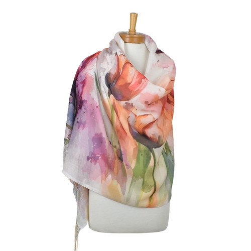 Pink: Tulip Garden Scarf