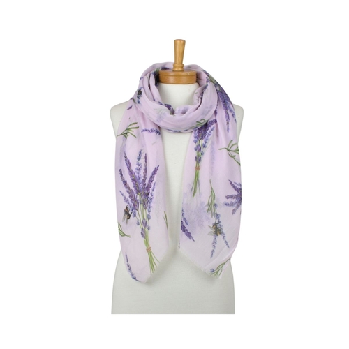 Lilac: Lavender Flowers with Bees Scarf
