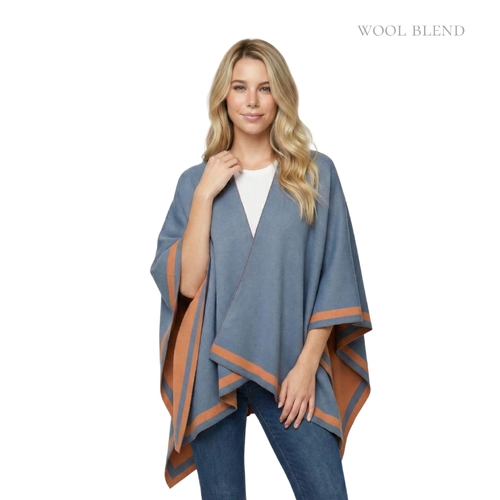 THSW1030: Burnt Orange: Reversible Border Wrap